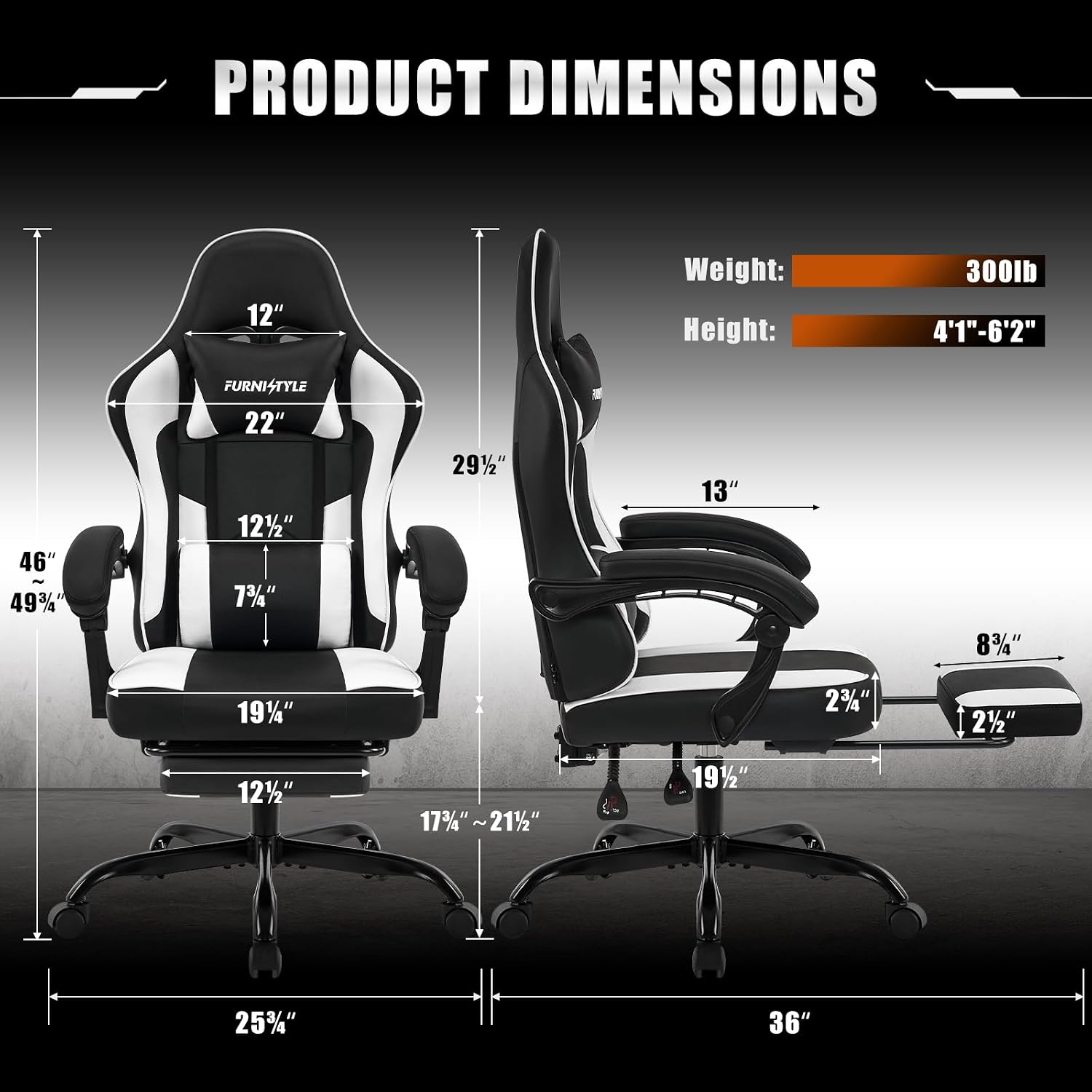 Gaming Chair with Footrest, Vi - огляд і ціна Video Games