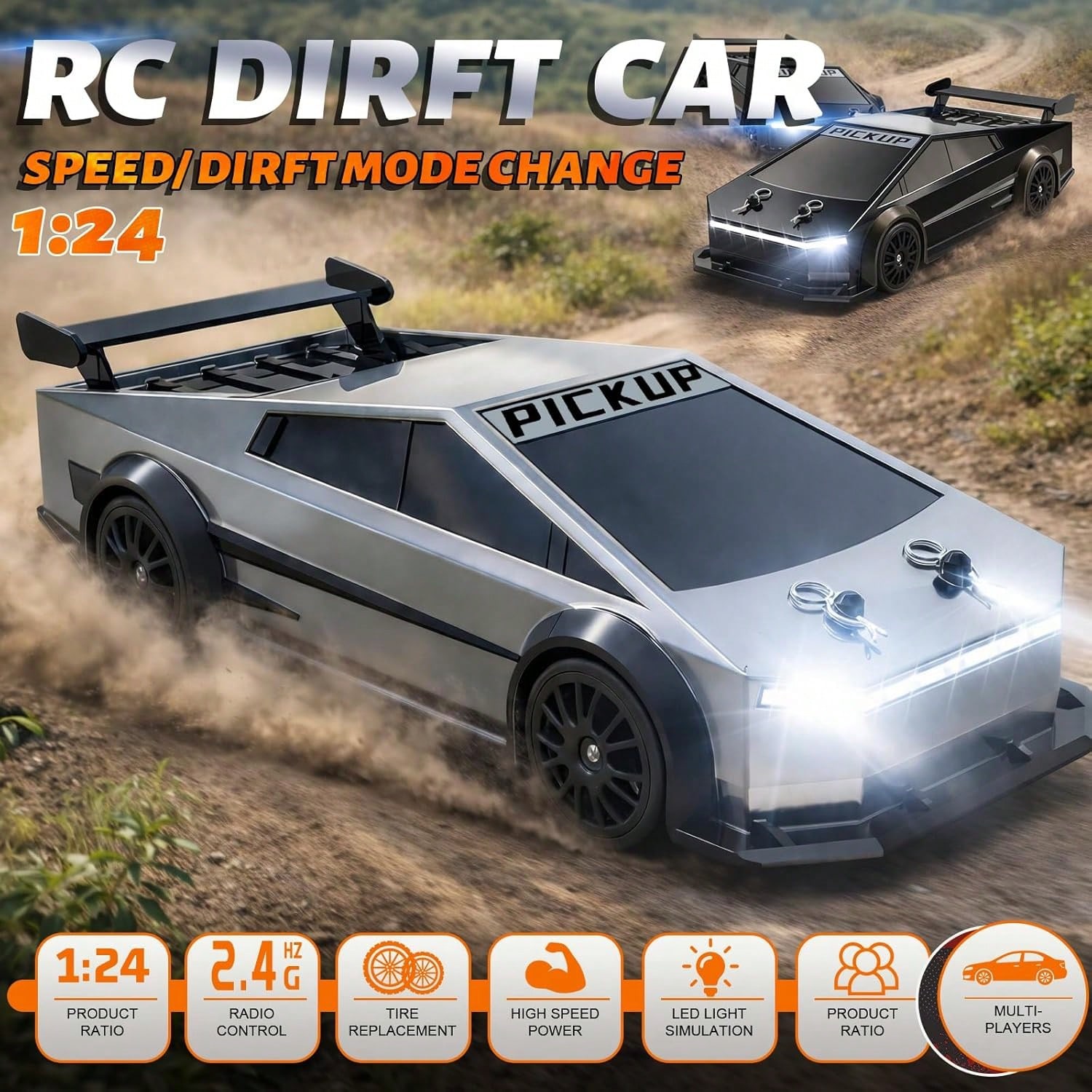 1:24 Scale 4WD RC Drift Car –  - огляд і ціна Rc Drift Car 1 24 Scale 4Wd