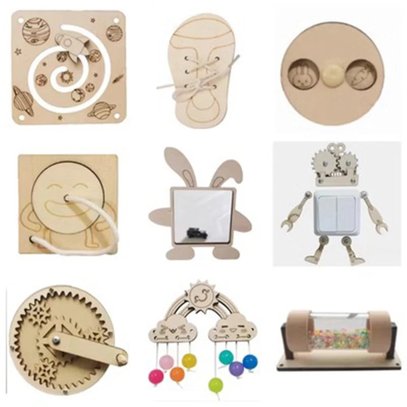 Montessori Busy Board DIY Wood - огляд і ціна Montessori Wooden Busy Board Toddler