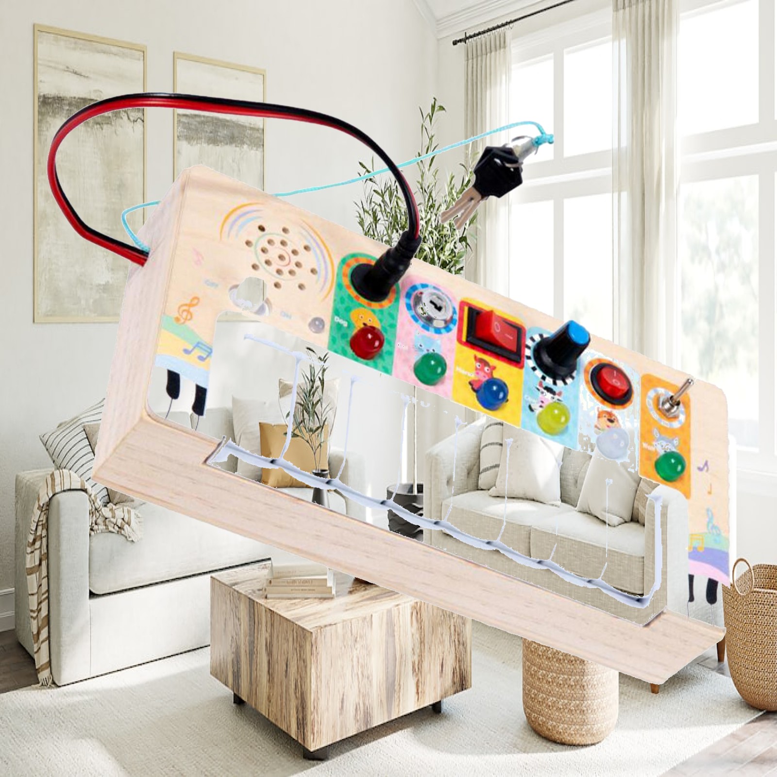 Toddler Busy Board Wooden Swit - огляд і ціна Montessori Wooden Busy Board Toddler
