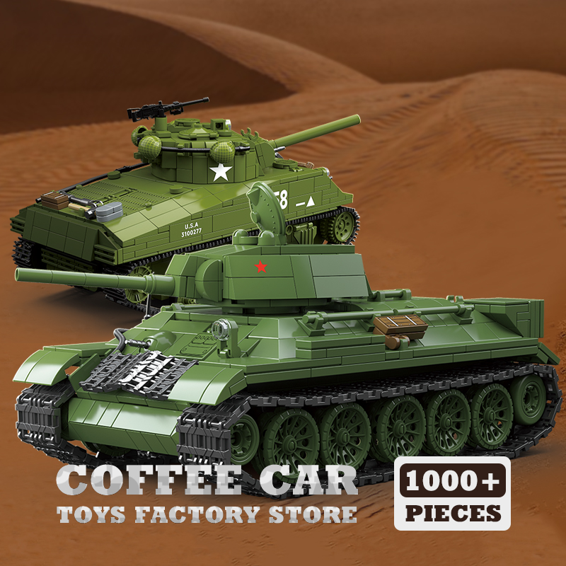 M4A3 Medium Tank Building Bloc - огляд і ціна Lego Compatible Military Tank