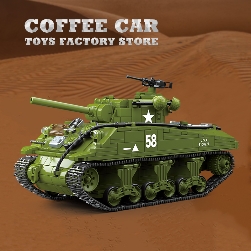 M4A3 Medium Tank Building Bloc - огляд і ціна Lego Compatible Military Tank